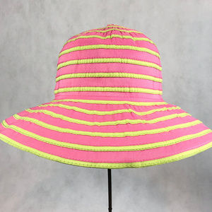 Pink Lime Neon Green UPF 50+ Hat NWT